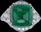 4 carat Cabochon Emerald Ring