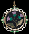 Pietra Dura Mosaic Pendant with Enamel and Pearl