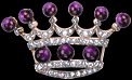 Tiffany Amethyst and Diamond Crown Pin