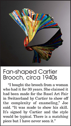 Cartier Fan Shaped  Brooch, circa 1940s