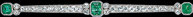 Mint Emerald and Diamond Bar Pin
