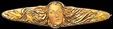 Enamel Art Nouveau Girl Bar Brooch