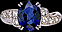 Sapphire Ring on Art Deco Setting
