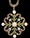 Pendant with Demantoid Garnets