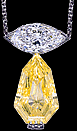 Handmade Original Yellow Diamond Pendant