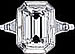 Handmade Emerald-cut Diamond Ring