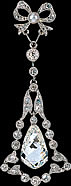 Authentic Art deco platinum pendant